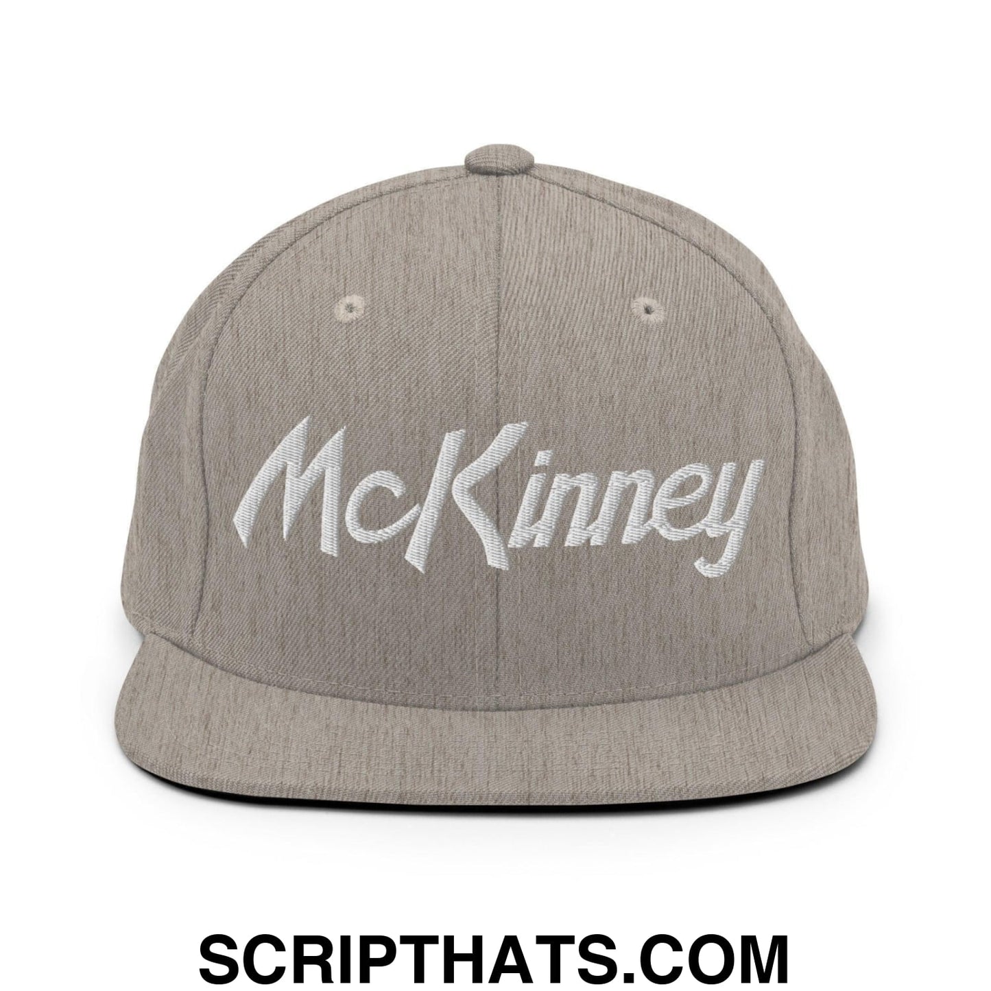 McKinney Script Snapback Hat Heather Grey