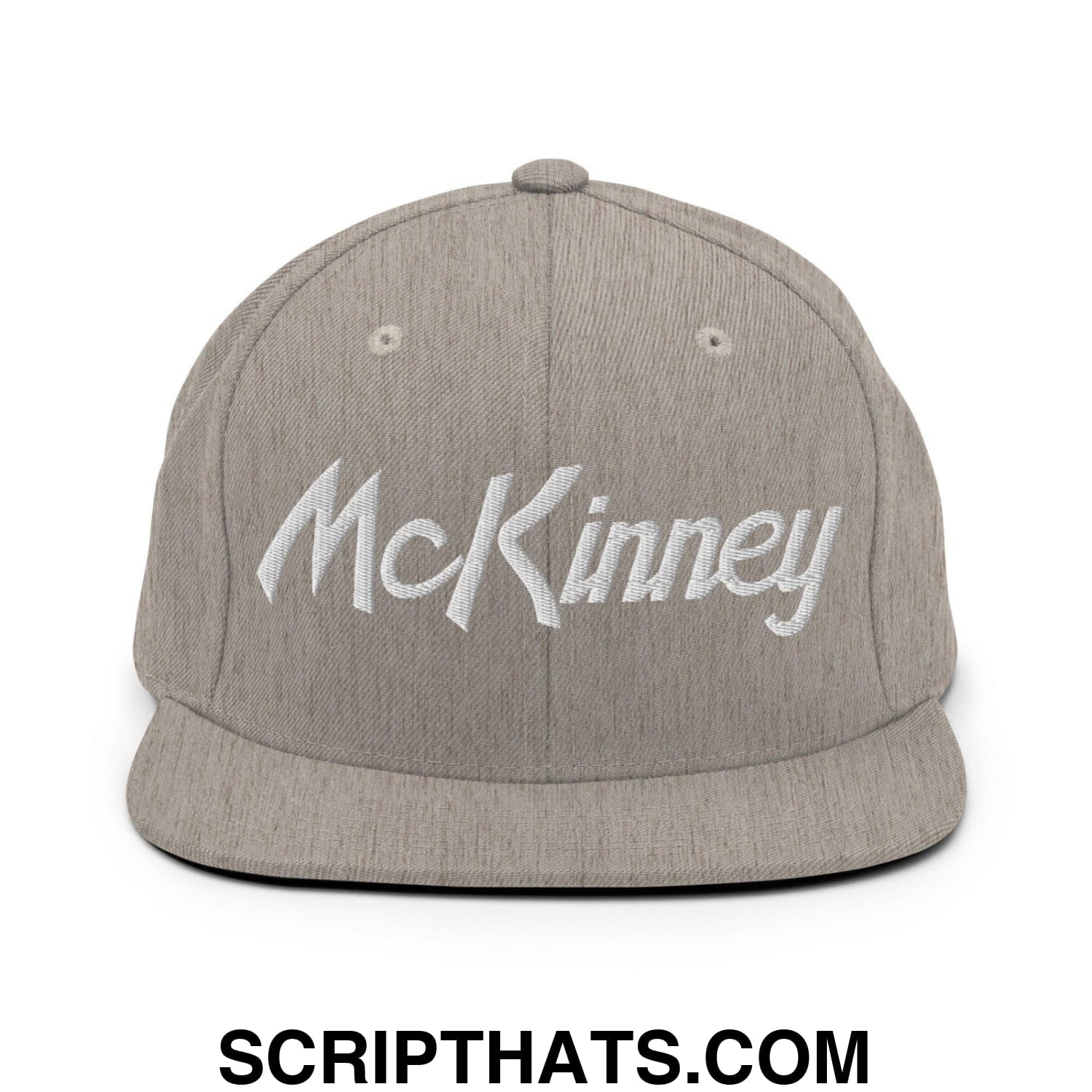 McKinney Script Snapback Hat Heather Grey