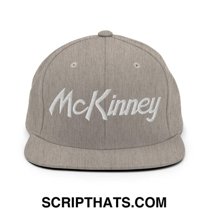 McKinney Script Snapback Hat Heather Grey