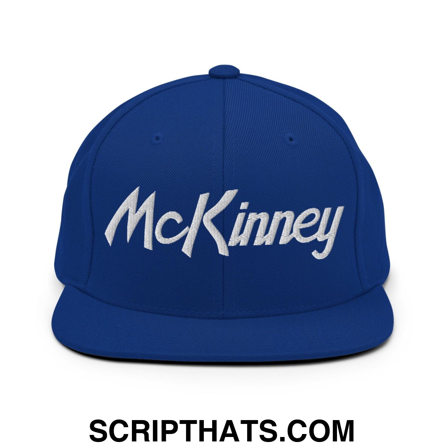 McKinney Script Snapback Hat Royal Blue