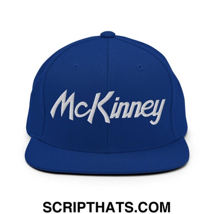 McKinney Script Snapback Hat Royal Blue