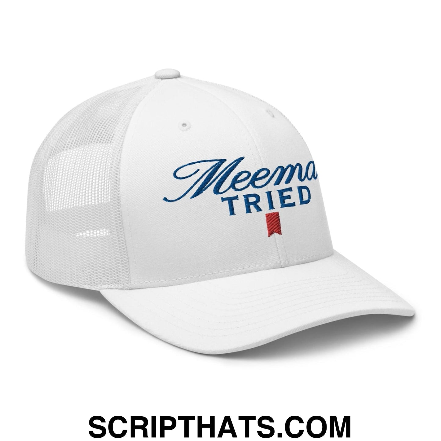 Meemaw Tried Parody II Retro Trucker Hat White