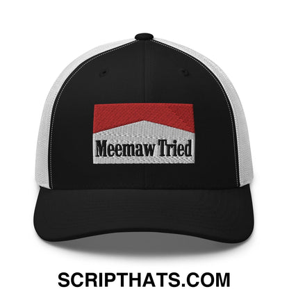 Meemaw Tried Parody Retro Trucker Hat Black White