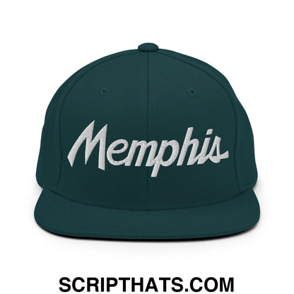 Memphis Script Snapback Hat Spruce