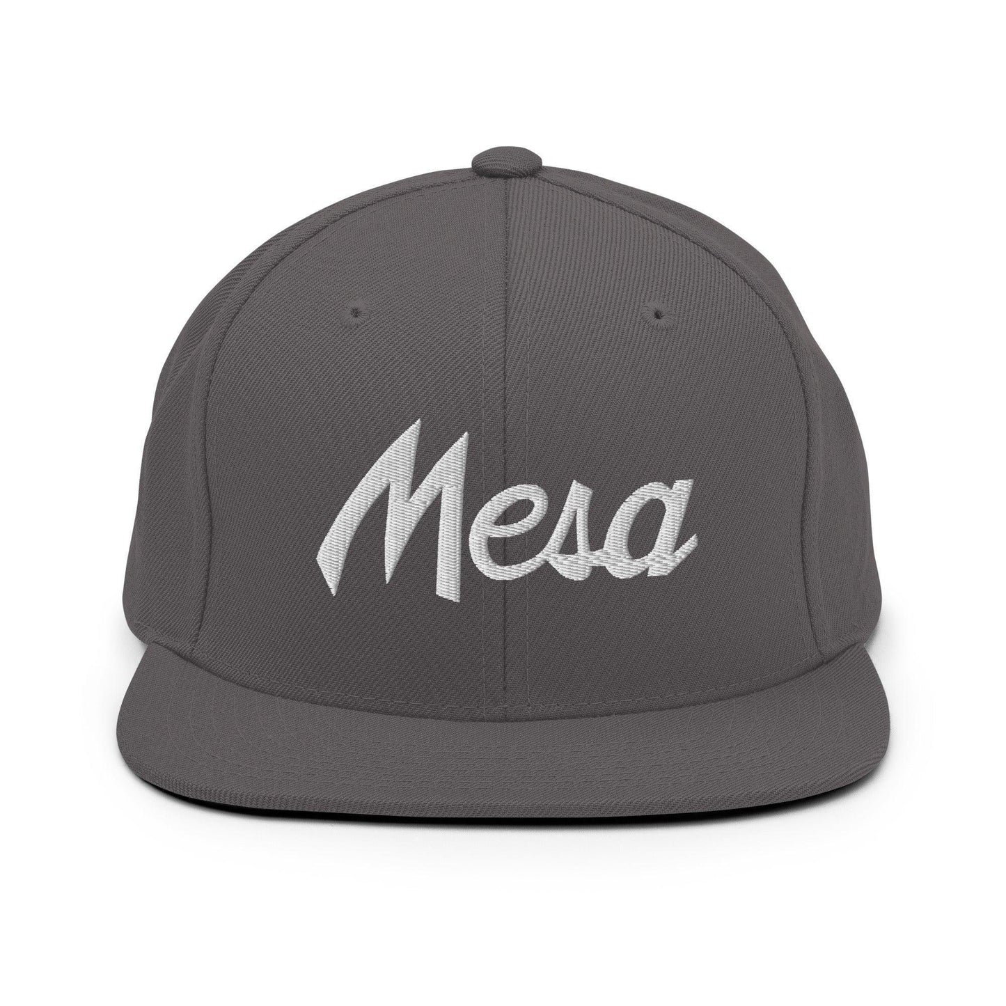 Mesa Script Snapback Hat Dark Grey