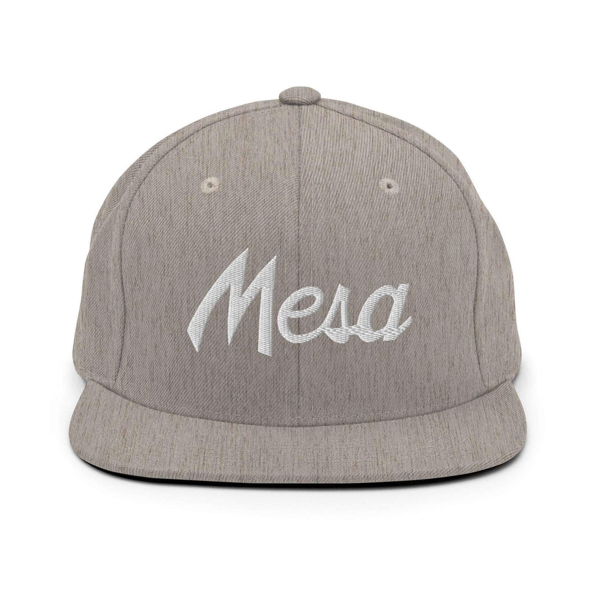 Mesa Script Snapback Hat Heather Grey