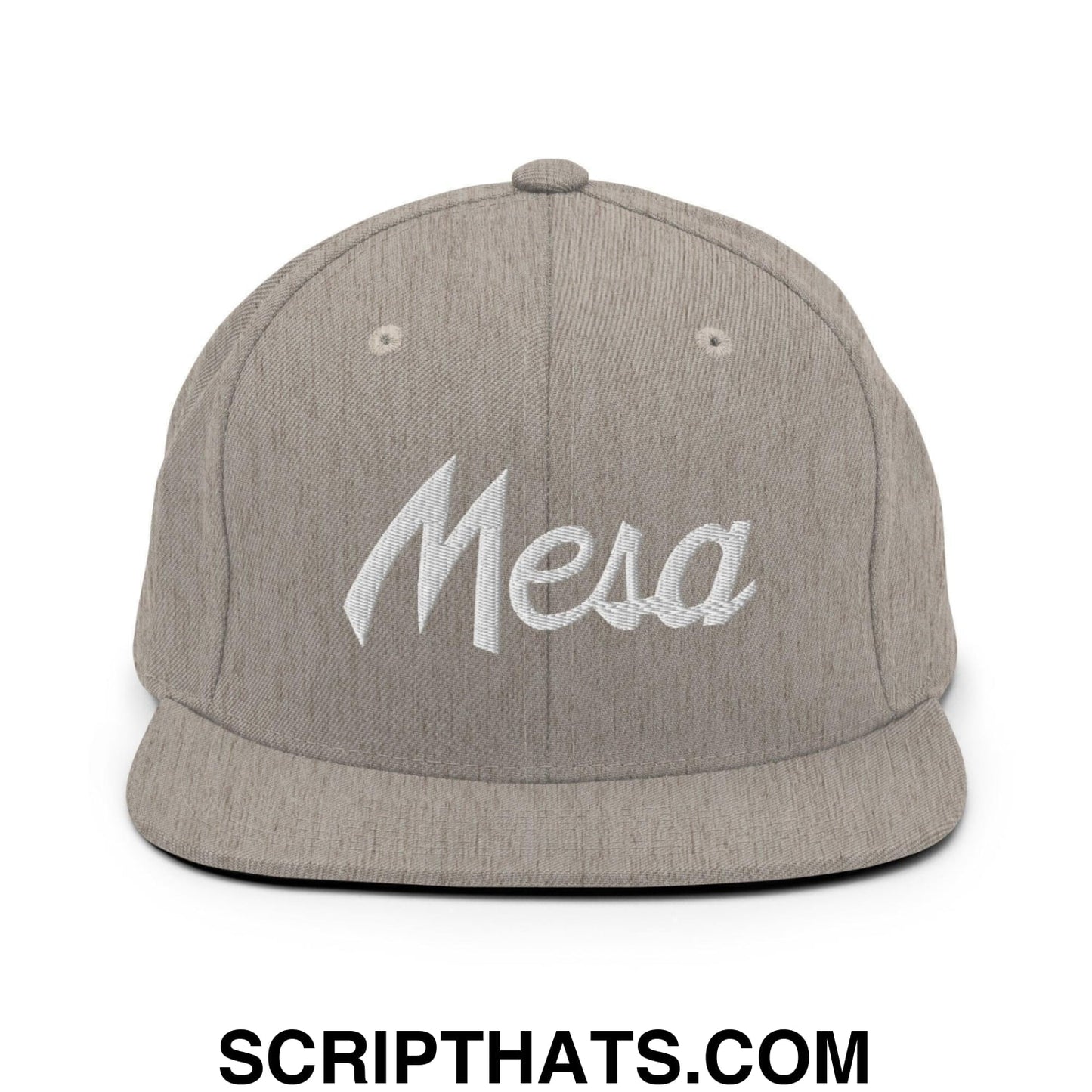Mesa Script Snapback Hat Heather Grey