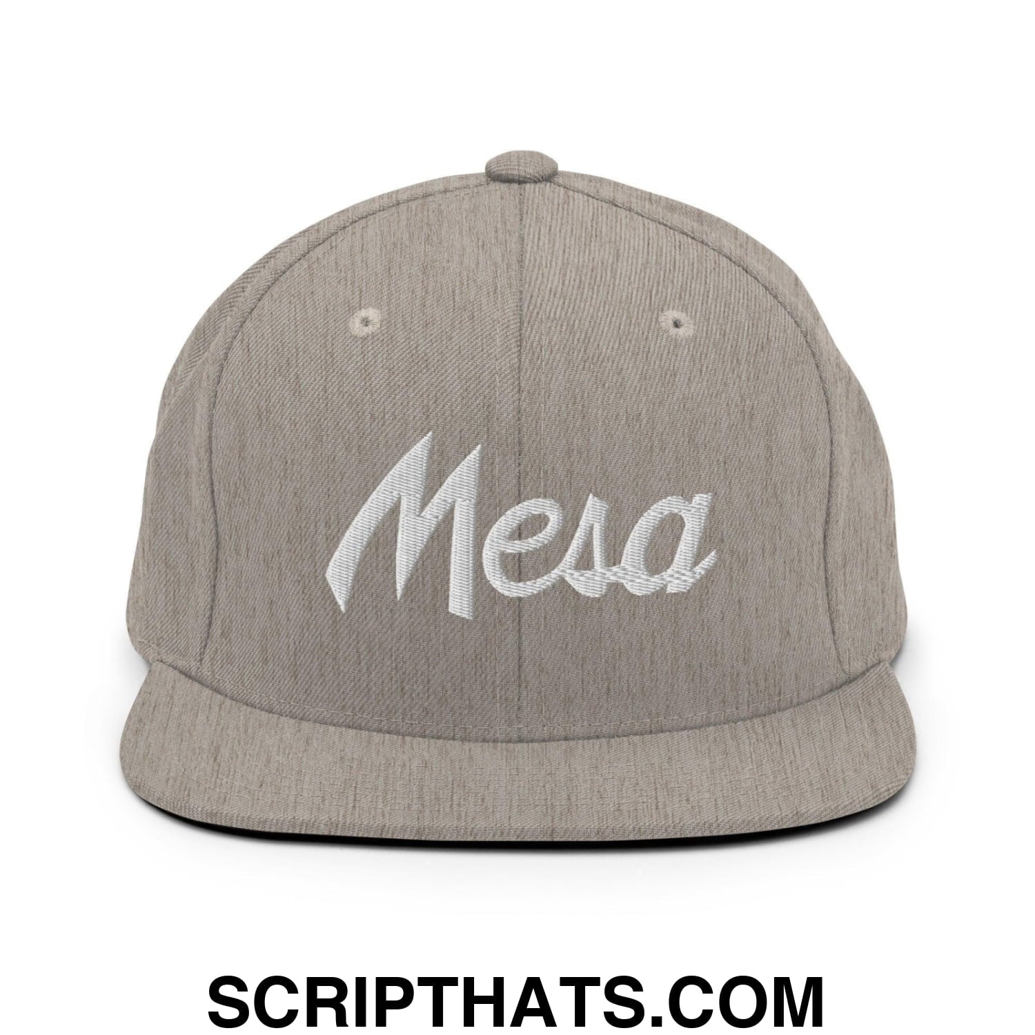 Mesa Script Snapback Hat Heather Grey
