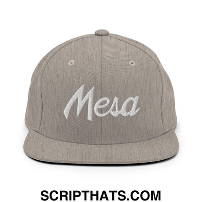 Mesa Script Snapback Hat Heather Grey