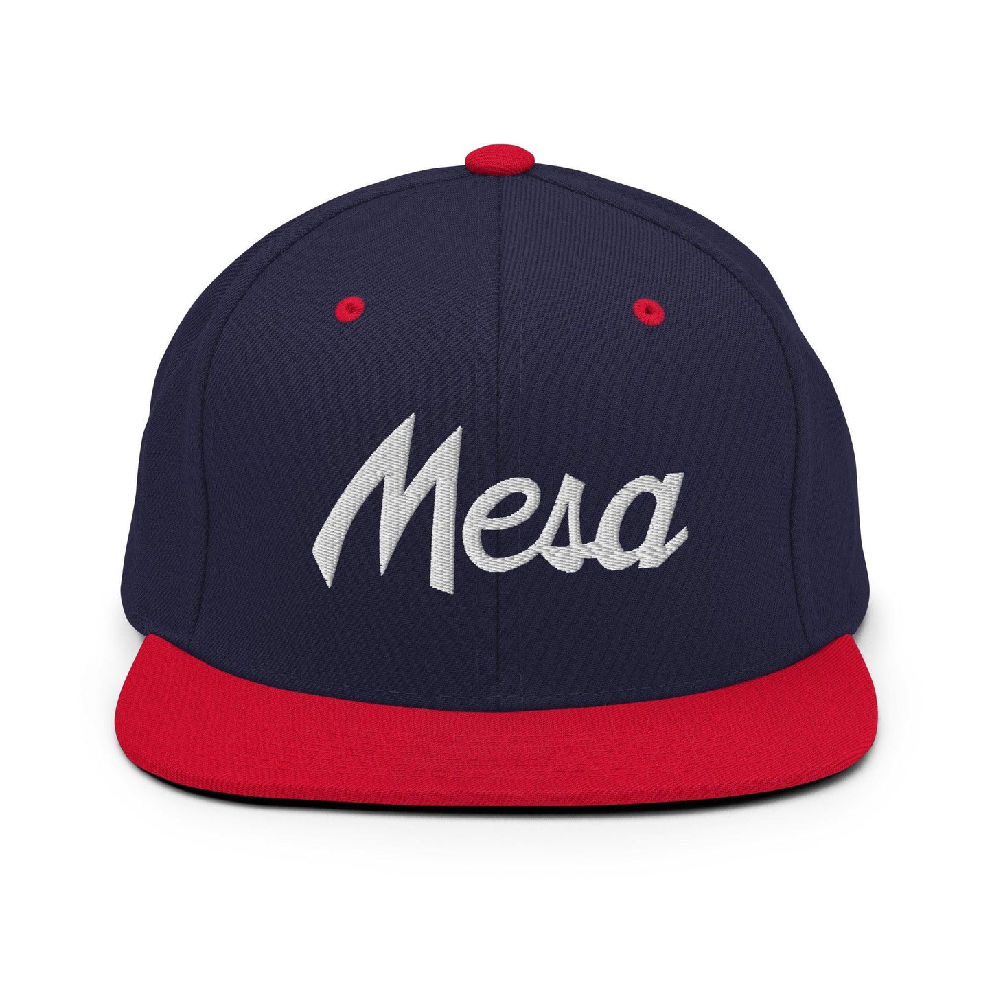 Mesa Script Snapback Hat Navy/ Red