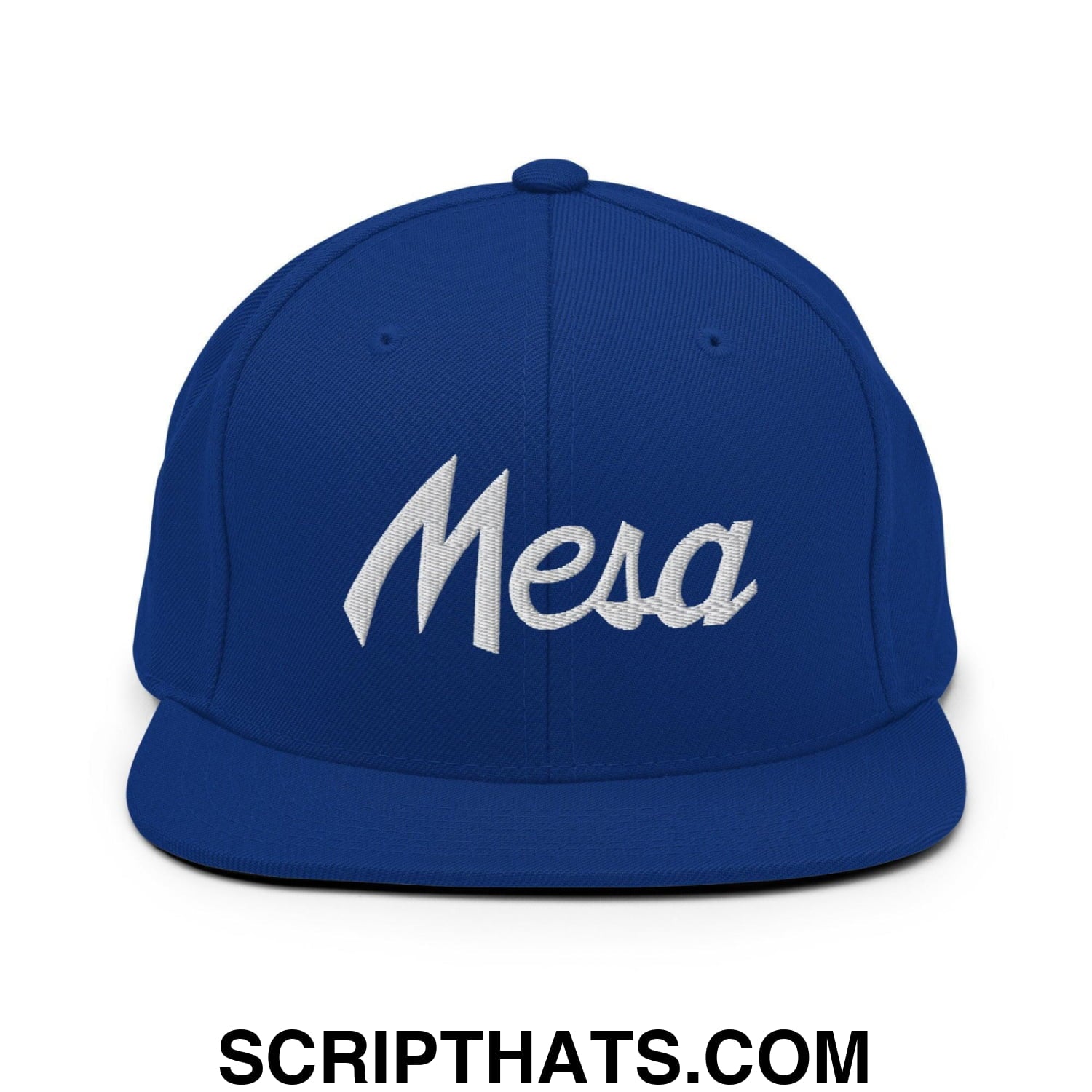 Mesa Script Snapback Hat Royal Blue