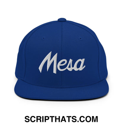 Mesa Script Snapback Hat Royal Blue