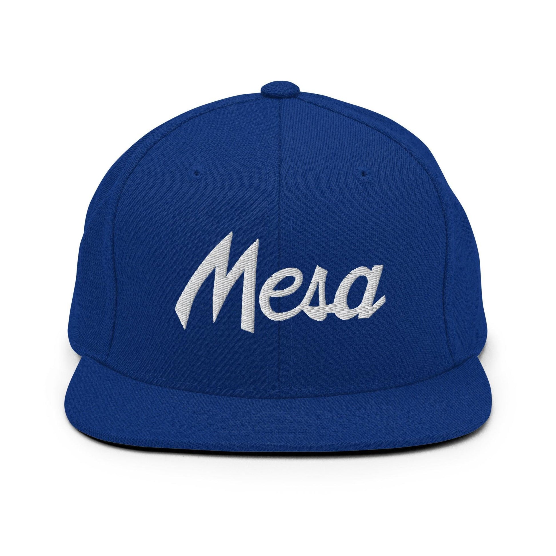 Mesa Script Snapback Hat Royal Blue