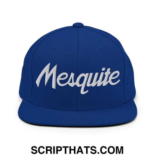 Mesquite Script Snapback Hat Royal Blue
