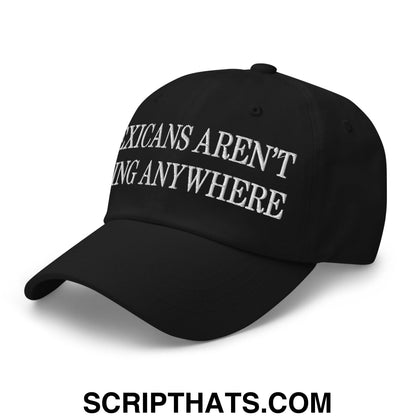 Mexicans Aren't Going Anywhere Embroidered Unstructured Dad Hat Black