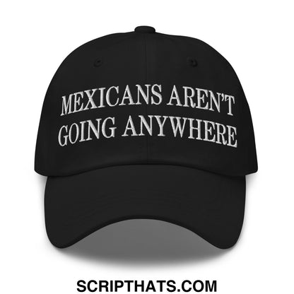 Mexicans Aren't Going Anywhere Embroidered Unstructured Dad Hat Black