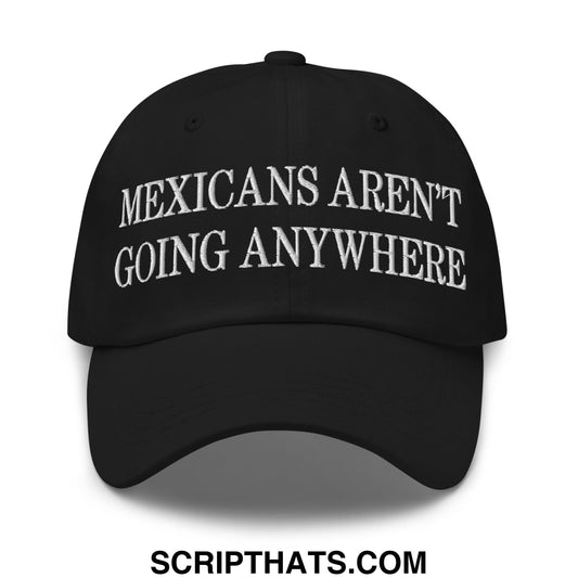 Mexicans Aren't Going Anywhere Embroidered Unstructured Dad Hat Black