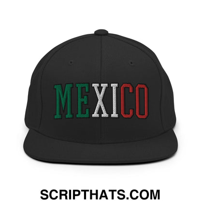 Mexico Block Snapback Hat Black
