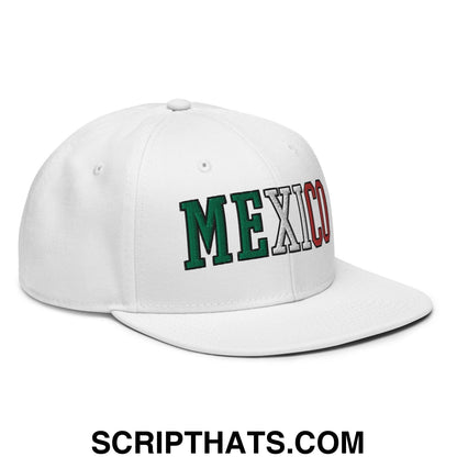 Mexico III Block Snapback Hat White