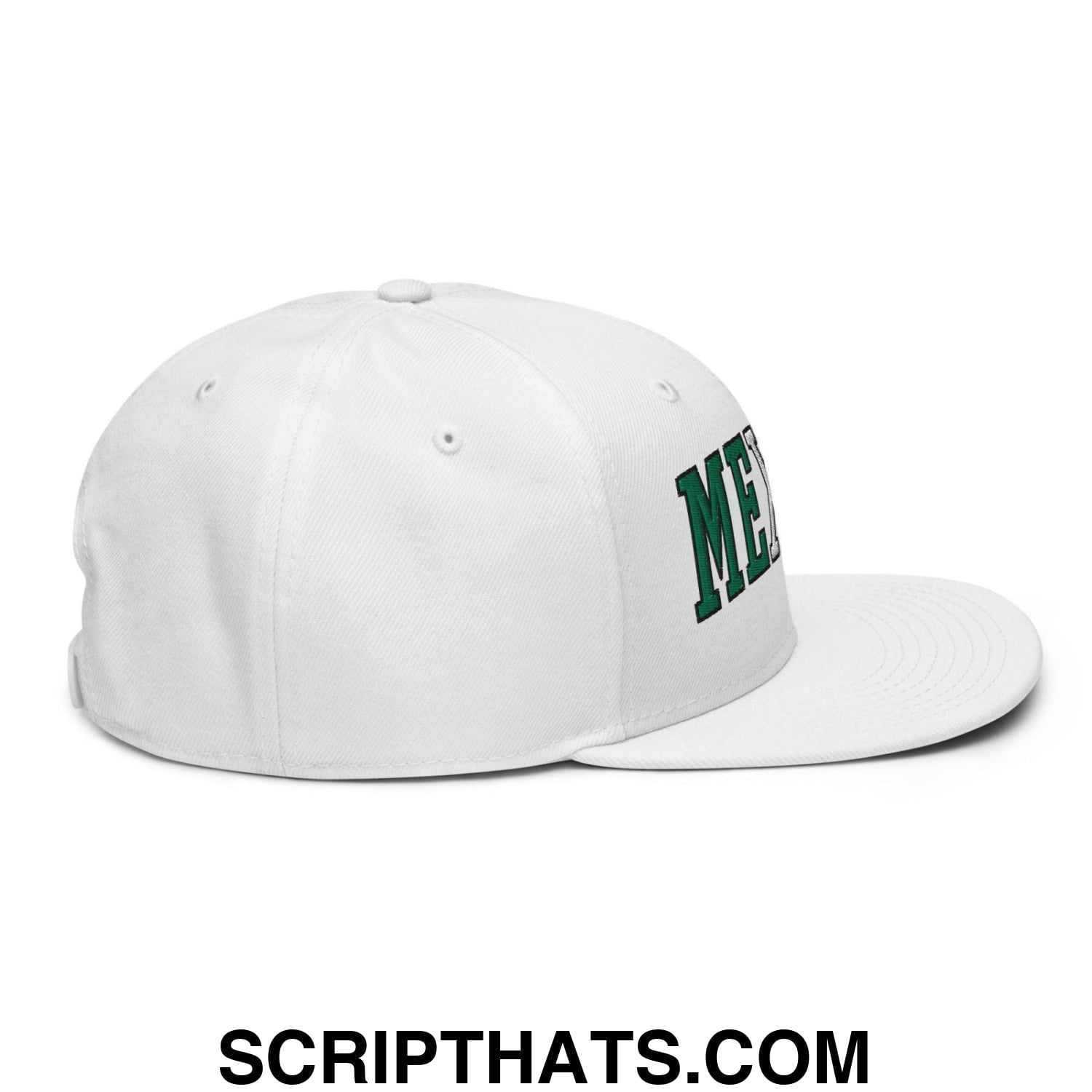 Mexico III Block Snapback Hat White