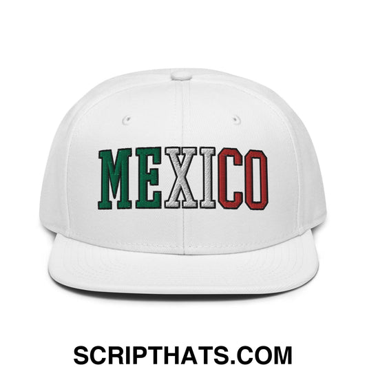 Mexico III Block Snapback Hat White