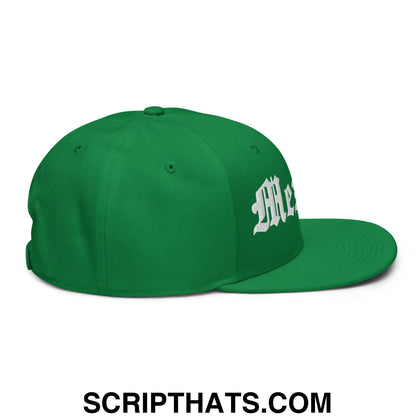 Mexico III Old English Snapback Hat Kelly Green