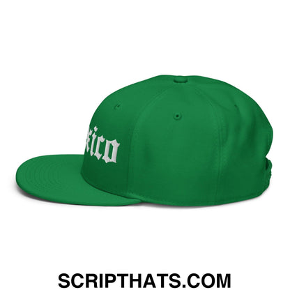 Mexico III Old English Snapback Hat Kelly Green