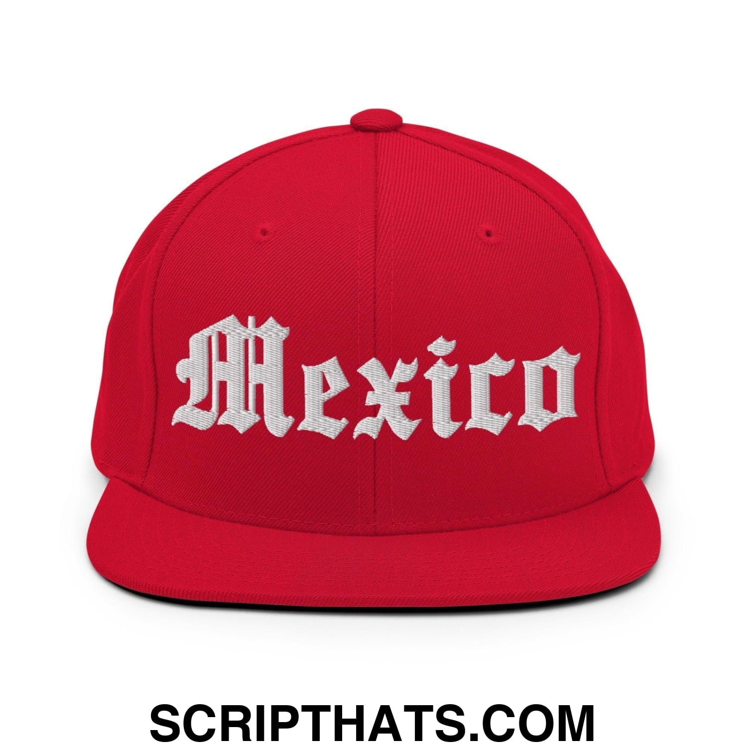 Mexico IV Old English Snapback Hat Red