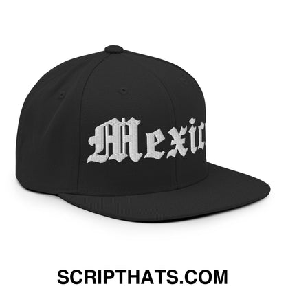 Mexico Old English Snapback Hat Black