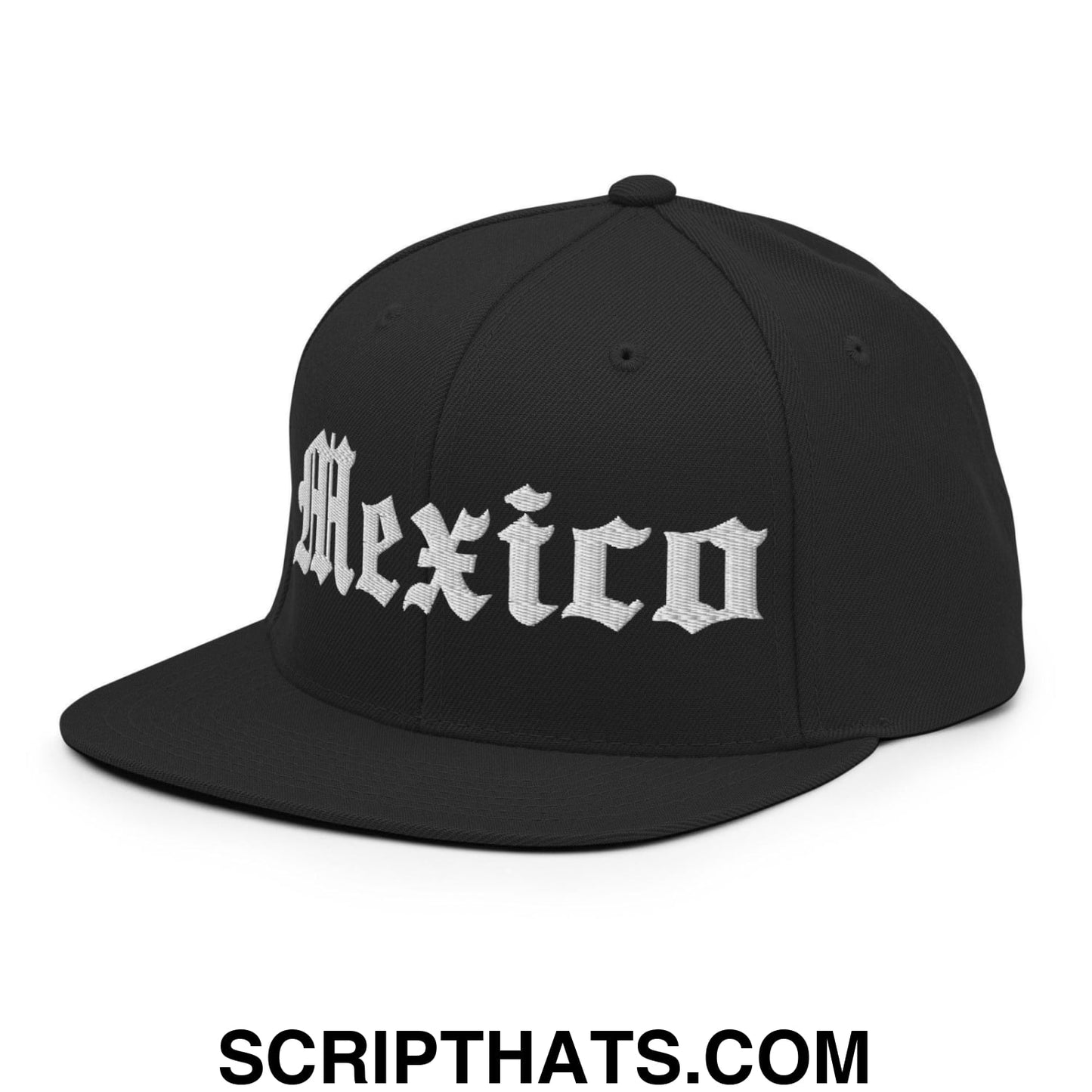Mexico Old English Snapback Hat Black