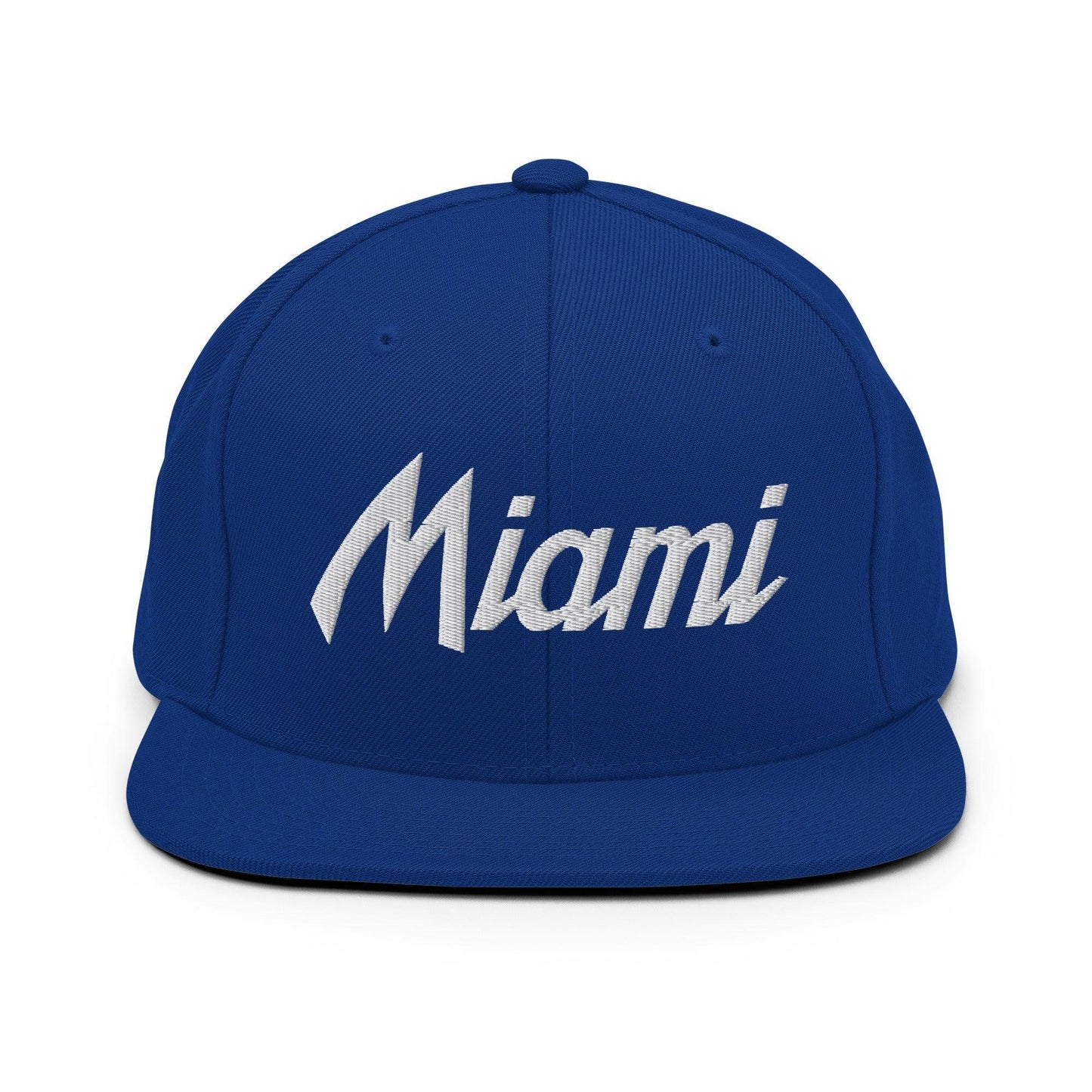 Miami Script Snapback Hat Royal Blue