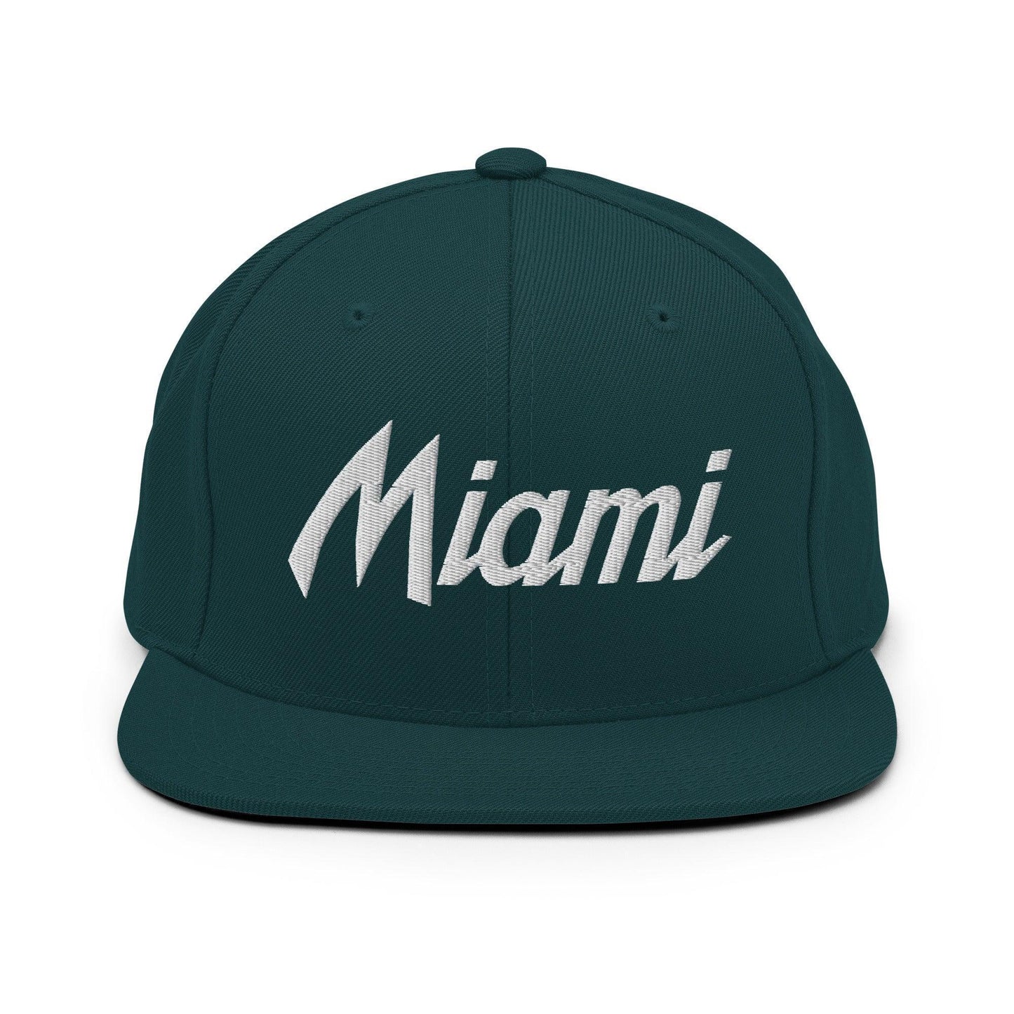 Miami Script Snapback Hat Spruce