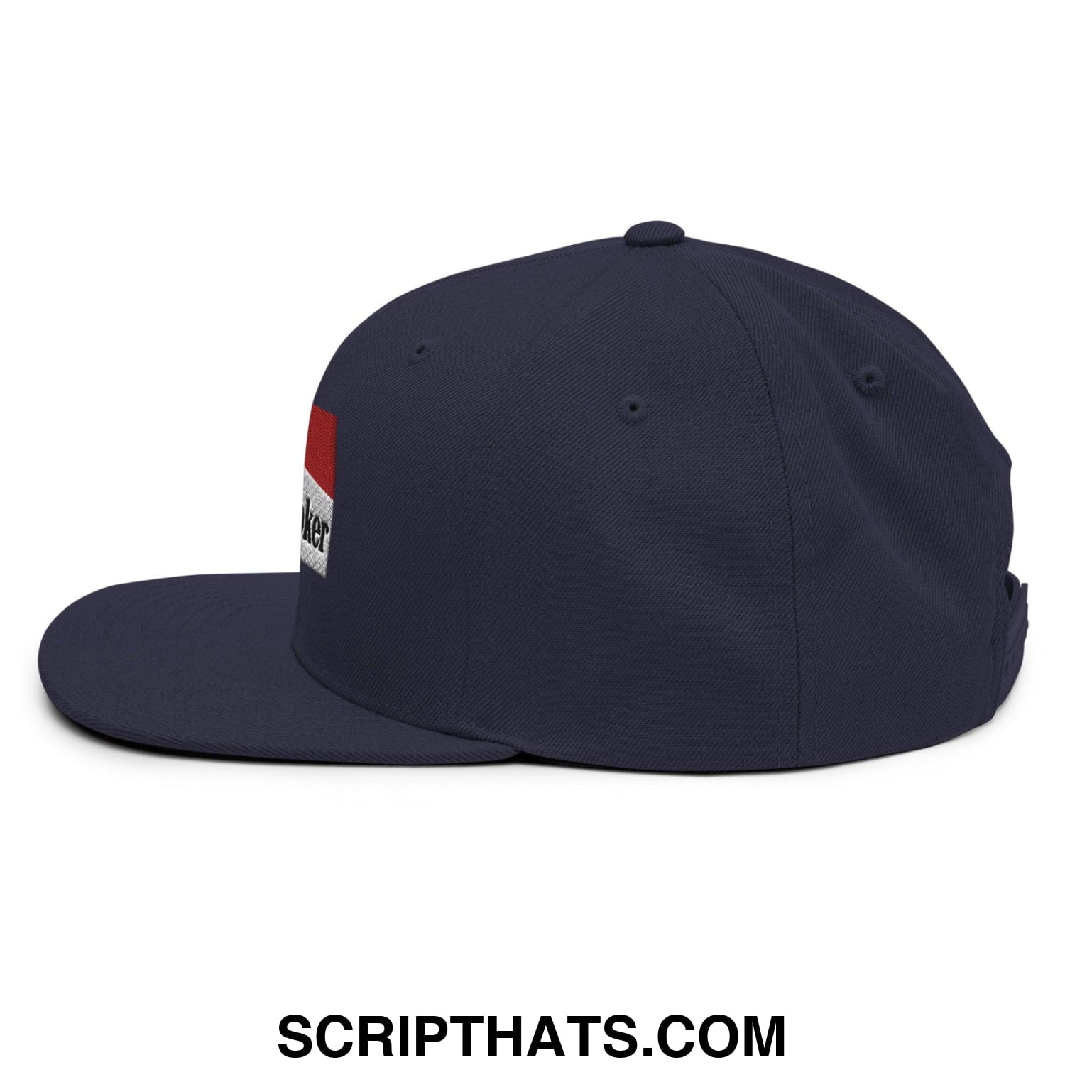 Midnight Toker Bill Brim Snapback Hat Navy