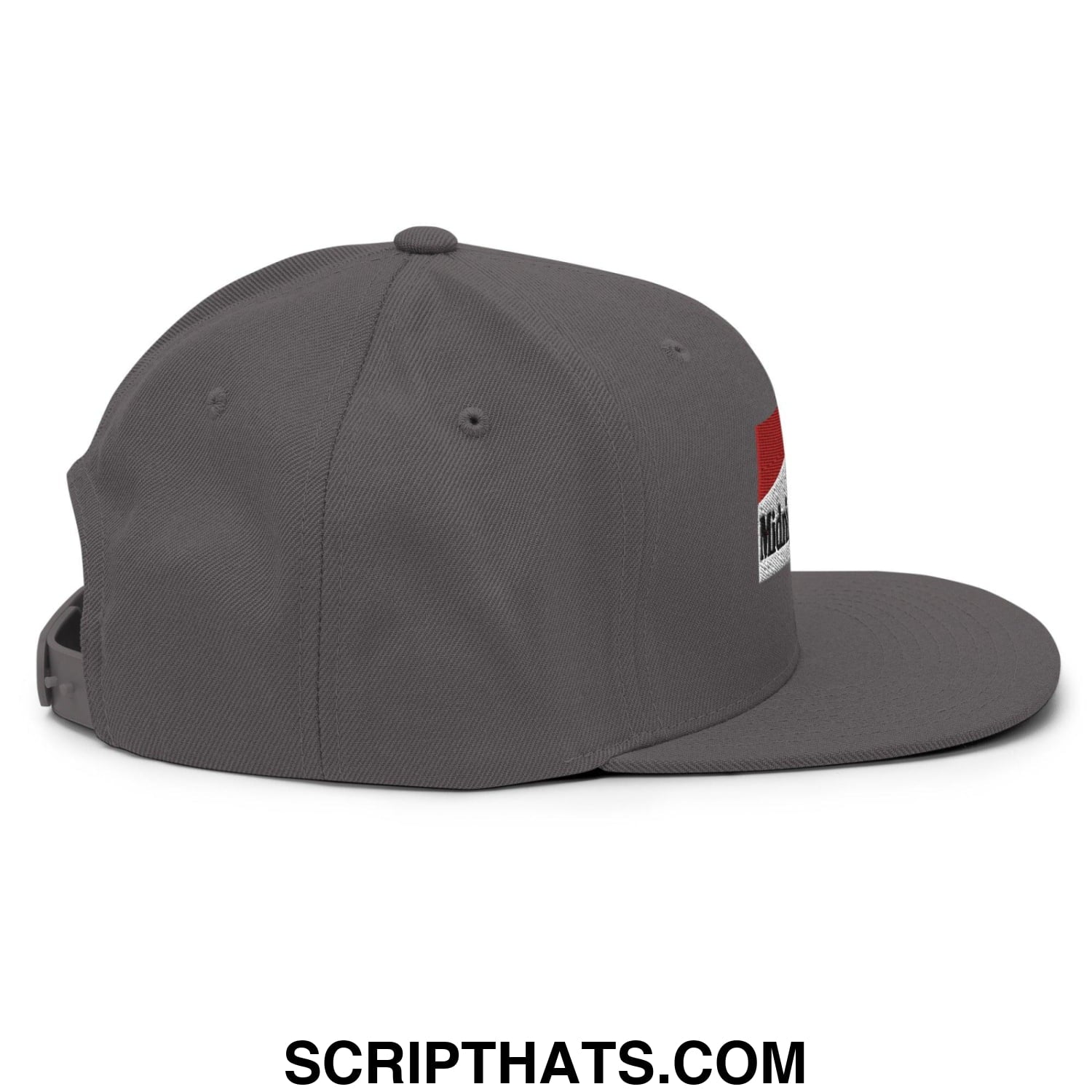 Midnight Toker Bill Brim Snapback Hat Dark Grey