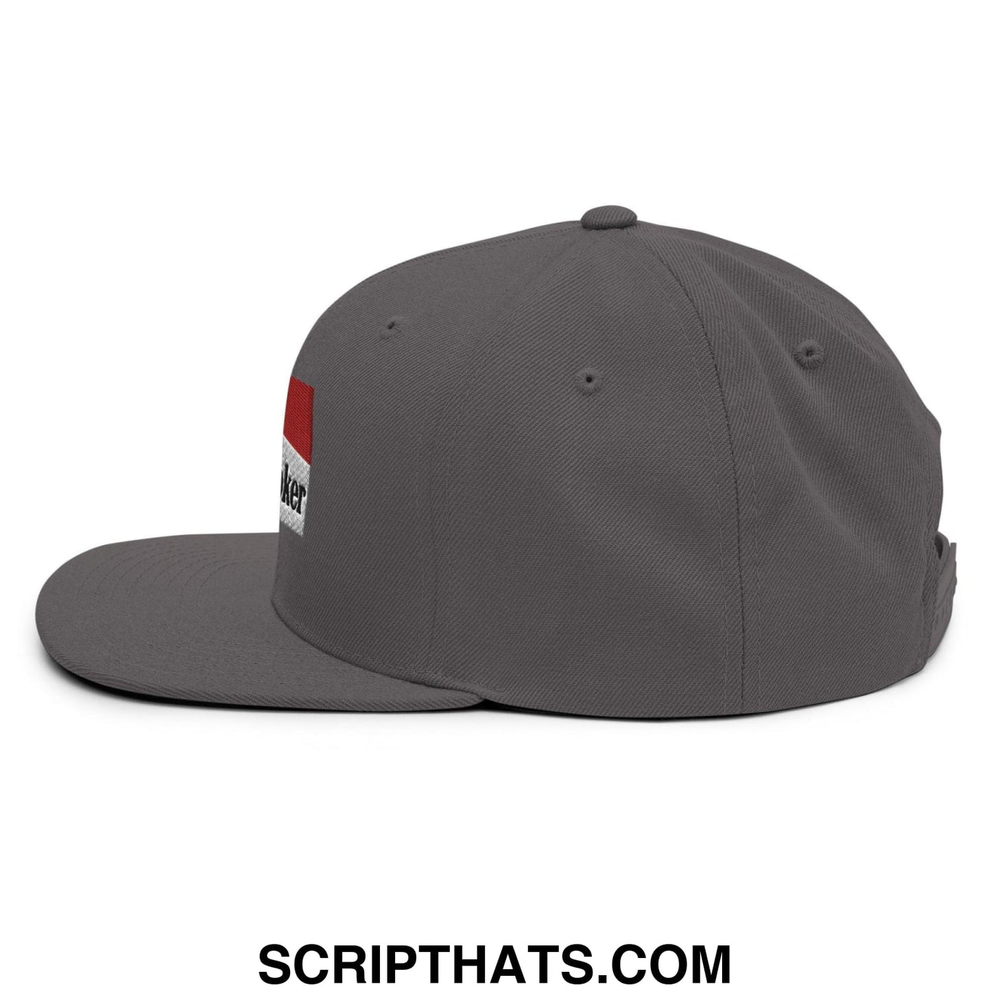 Midnight Toker Bill Brim Snapback Hat Dark Grey