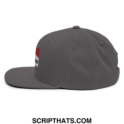 Midnight Toker Bill Brim Snapback Hat Dark Grey