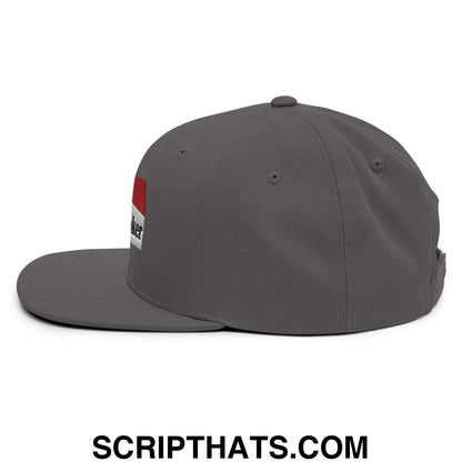 Midnight Toker Bill Brim Snapback Hat Dark Grey