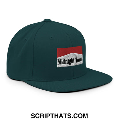 Midnight Toker Bill Brim Snapback Hat Spruce
