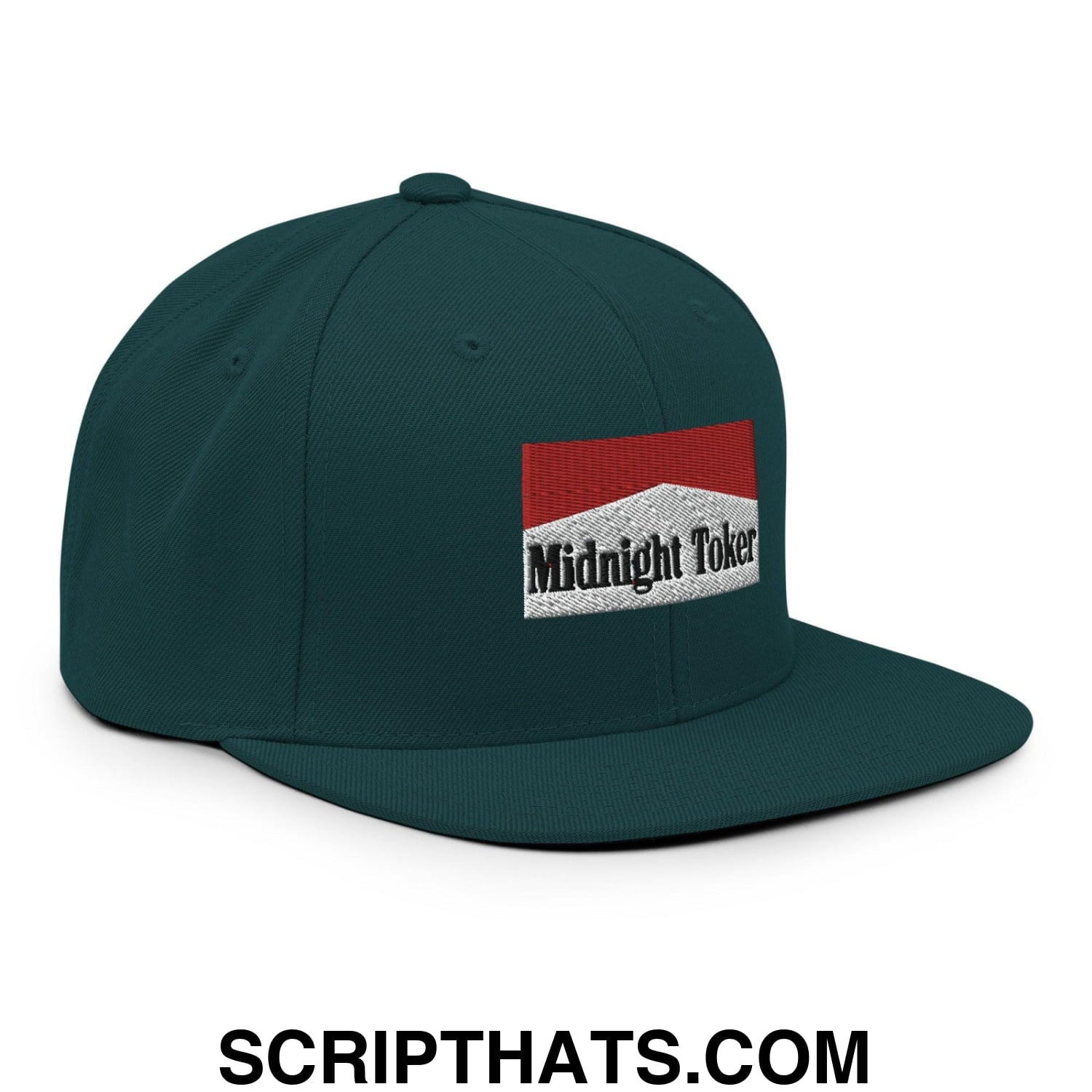 Midnight Toker Bill Brim Snapback Hat Spruce