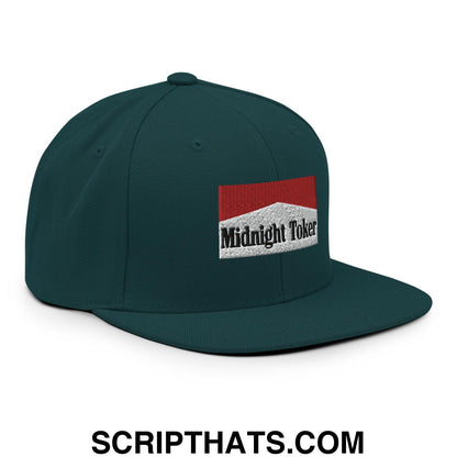 Midnight Toker Bill Brim Snapback Hat Spruce