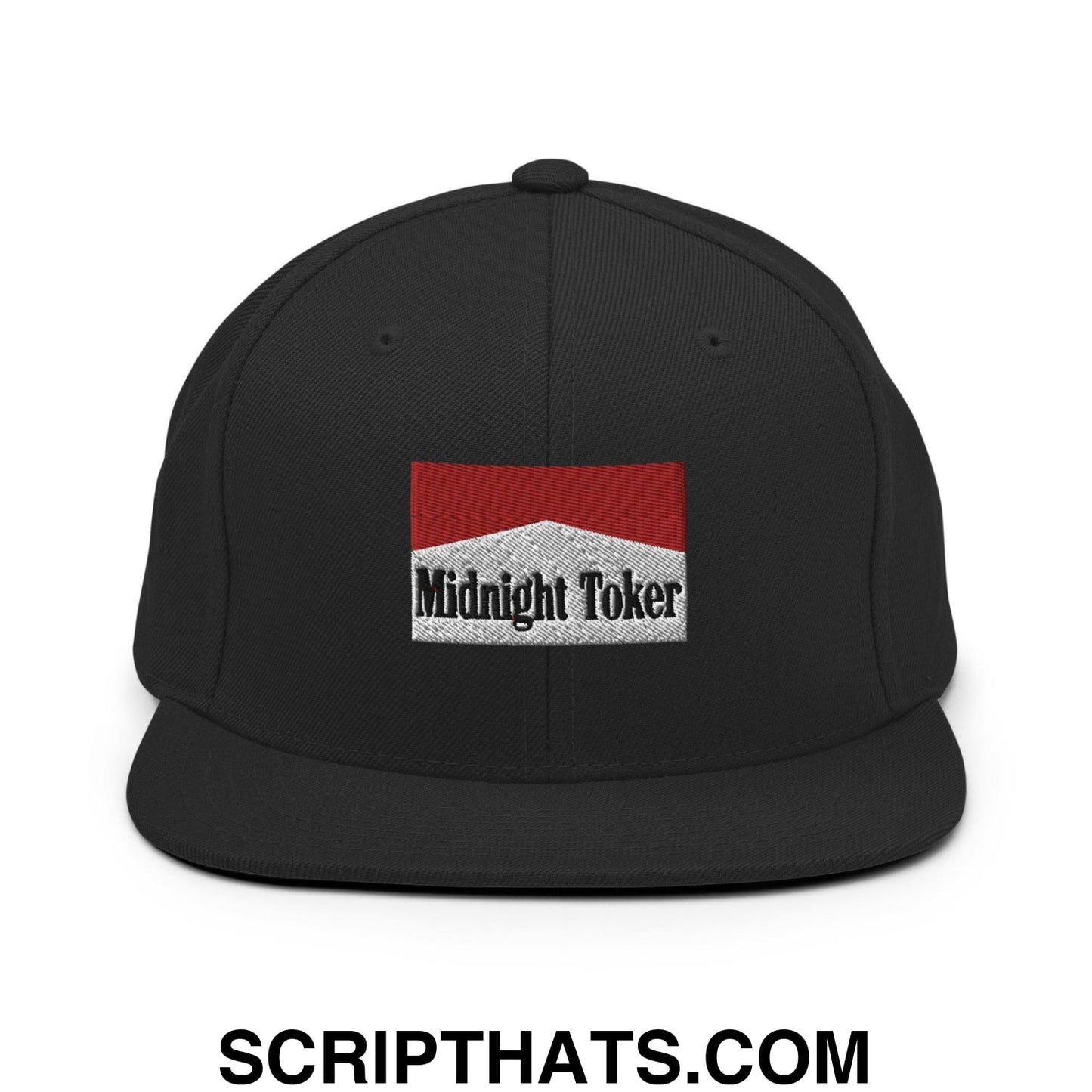 Midnight Toker Bill Brim Snapback Hat Black