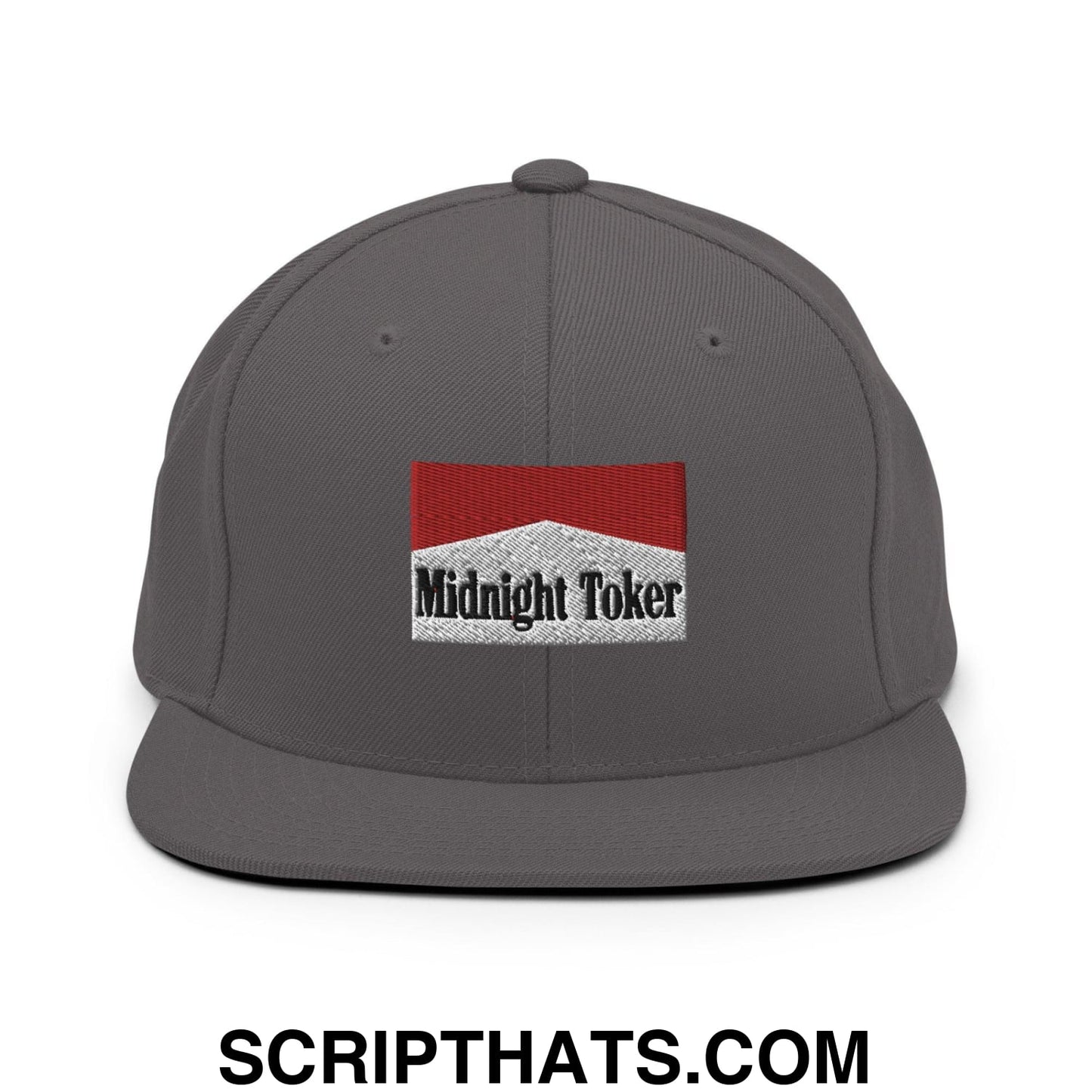 Midnight Toker Bill Brim Snapback Hat Dark Grey