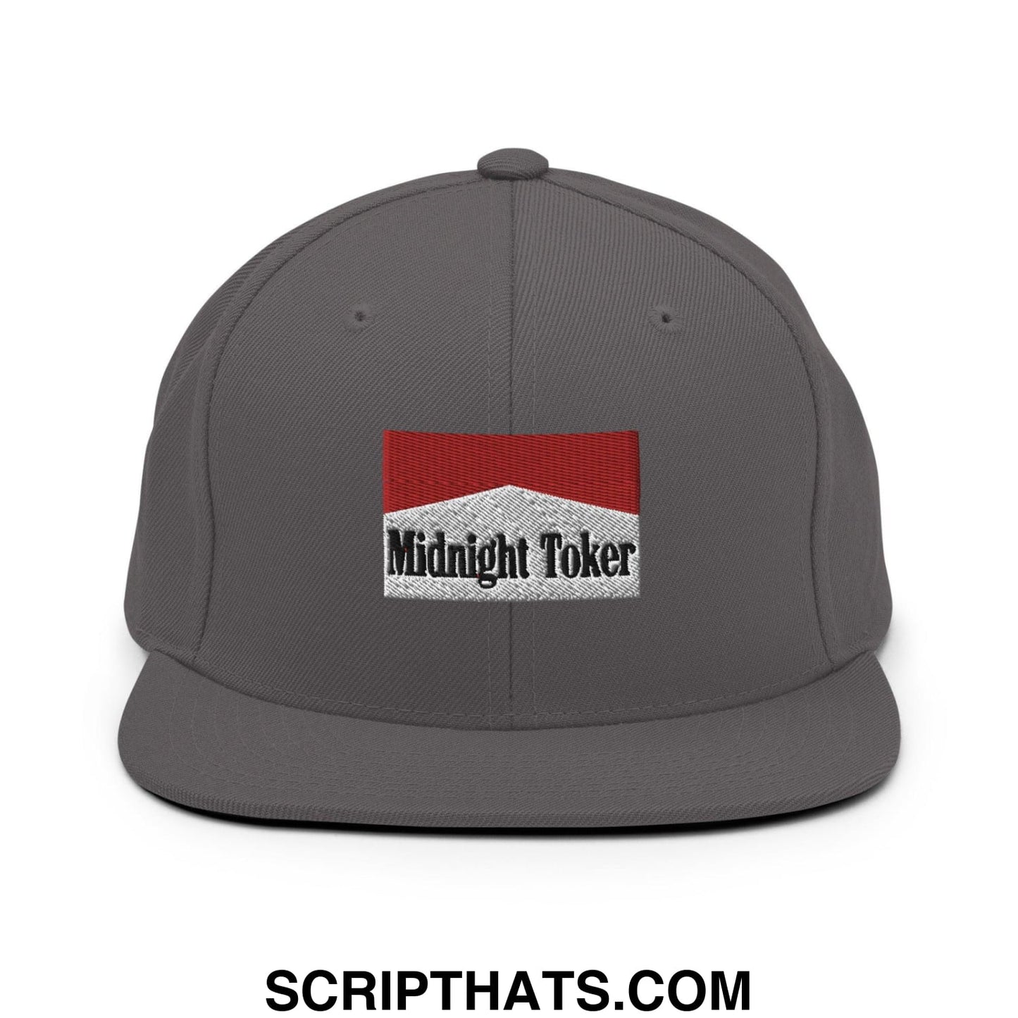 Midnight Toker Bill Brim Snapback Hat Dark Grey
