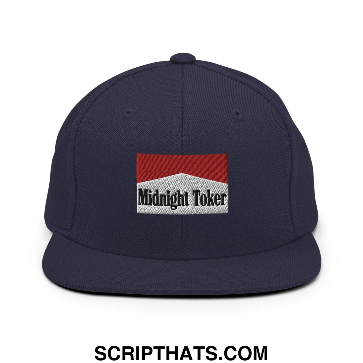 Midnight Toker Bill Brim Snapback Hat Navy