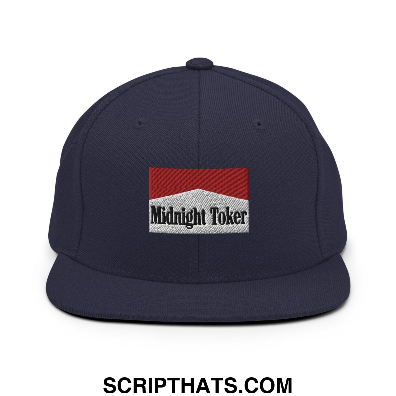Midnight Toker Bill Brim Snapback Hat Navy