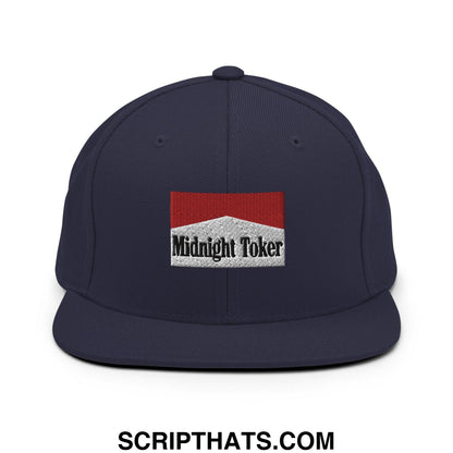Midnight Toker Bill Brim Snapback Hat Navy
