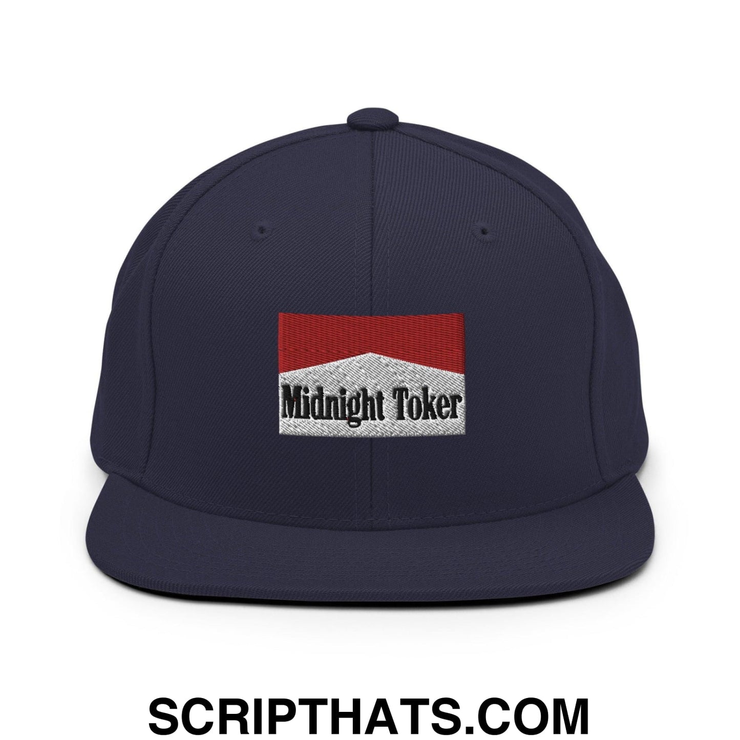 Midnight Toker Bill Brim Snapback Hat Navy
