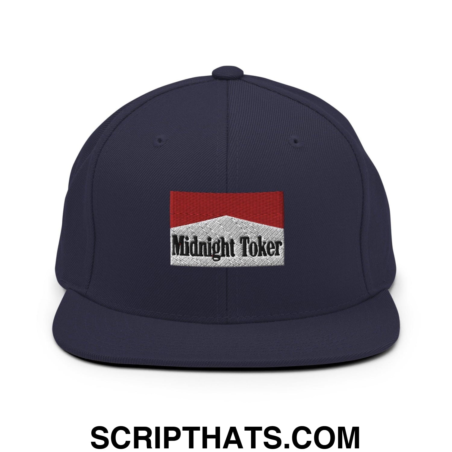 Midnight Toker Bill Brim Snapback Hat Navy