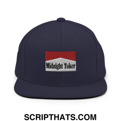 Midnight Toker Bill Brim Snapback Hat Navy