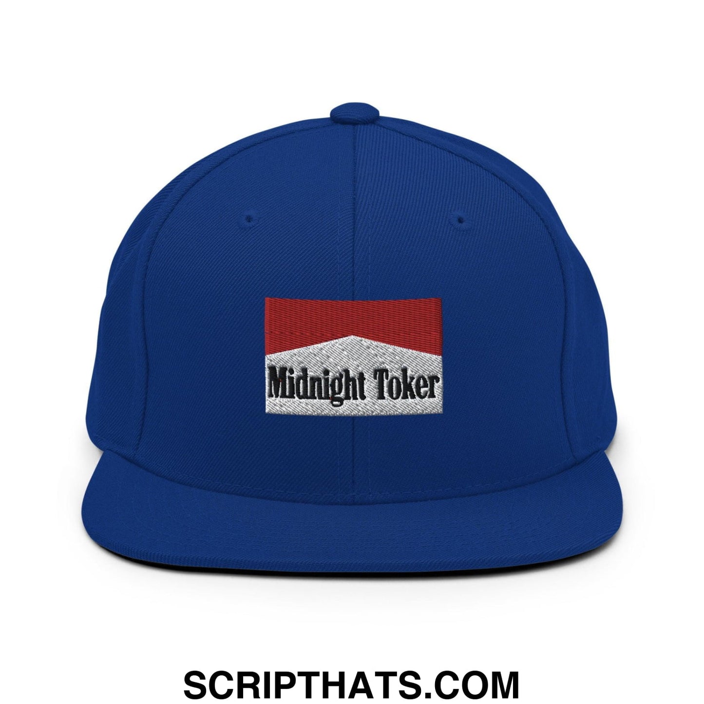 Midnight Toker Bill Brim Snapback Hat Royal Blue